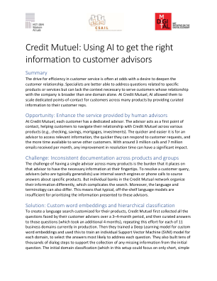 Credit Mutuel：利用人工智能向客户顾问提供正确的信息